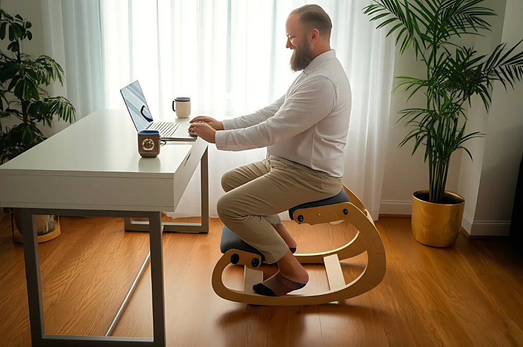 BackSaver™ Pro: Premium Wooden Kneeling Chair for Posture & Pain Relief